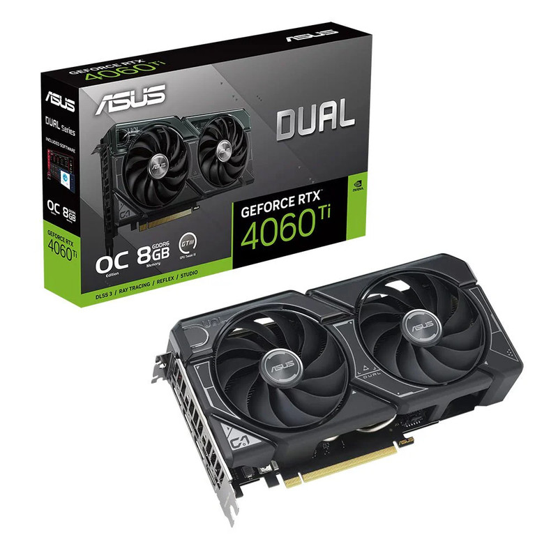 Asus Dual GeForce RTX 4060 Ti OC 8GB Graphics Card - كرت شاشة